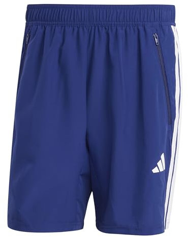 adidas Men's Train Essentials Training 3-Stripes Woven Shorts, Dark Blue, XXL 7 inch