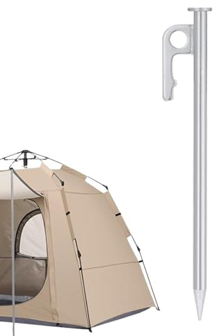 Streysisl Campingzeltheringe aus Metall – robuste Zeltheringe – rostfreier Camping-Familien-Zeltpfahl für Putdoor, Eiswerkzeuge, Stahlheringe, stabil, winddicht, Campingzubehör für Zelte