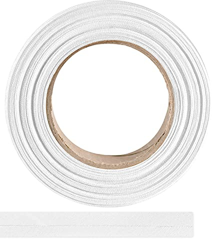 ME: NaMa snedband av 100 % bomull – 10 m x 60 mm (vikt) – högkvalitativt kantband, bomullsband, sneband – perfekt för gör-det-själv-sömnad – tillverkat i Belgien, på en rulle (vit)