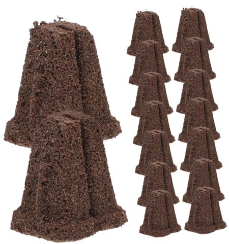 ROMISBABA 30 Pezzi Marrone Scuro Torba di Cocco Coltivazione Torba di Cocco Blocchi di Torba Terricci Coltivazione per Interni Coltivazione Forniture