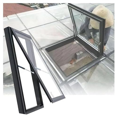 Egress - Finestra per tetto piatto inclinato senza perdite, copertura per lucernario, illuminazione sotterranea e portello di manutenzione, per sottotetto (70 x 100 cm)