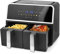 EMERIO digitale DOPPEL Heißluftfritteuse | AirFryer | Frittieren mit heißer Luft ohne zusätzliches Öl | 2x 4.5L Volumen | 7 Programme | SYNC FINISH Funktion (beide gleichzeitig fertig) | AF-132833
