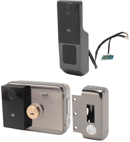 Luocute Cerradura Inteligente con Impermeabilización IP67 para Portones Exteriores, Cerradura Eléctrica sin Llave con Huella Dactilar, Wifi, para APP, Tarjeta de Contraseña, Desbloqueo