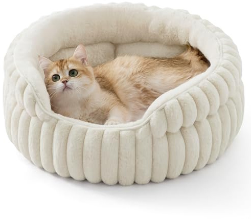 Bedsure Cama Gato Cama Cachorro Lavable Pana Polar, 51x51cm