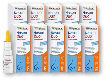 Nasenduo Ratio Nasenspray Erwachsene Sparset 10 x 10ml