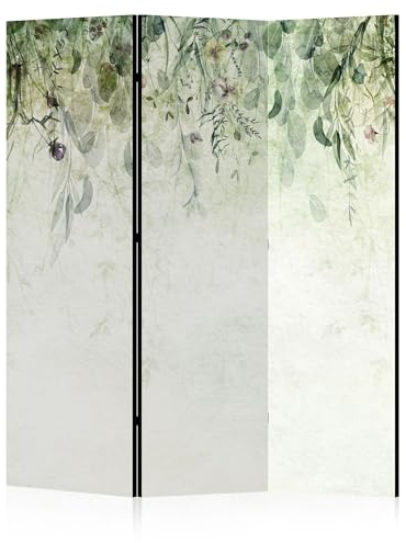 LUMASOUL Biombo Separador de Ambientes Double Cara - Fiori Motivo- Biombos Separadores de 3 Paneles - Biombos Decorativos para Divisor Ambientes - Motivo 135x172 cm