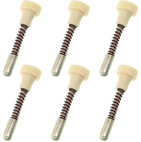 Alipis Lot de 6 Loquets à Ressort pour Porte de Cage Goupilles de Piston en Acier Inoxydable Kit de Remplacement pour Berceau et Moustiquaire Fixation Sécurisée pour Lit Bébé et