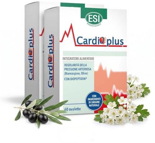 CARDIOPLUS - Complemento Alimenticio con Olivo, Espino Blanco y Caseína Hidrolizada - 60 Tabletas - Apoyo para la Función Circulatoria y el Equilibrio de la Presión