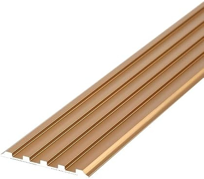 Kakelklipp, aluminiumräfflad tröskel, laminatgolv tröskel övergångsremsa, för dörröppningar, dörr/kakel/tröskelreducerare, kanter i dörröppning 100 cm