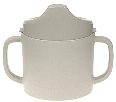 Taza para sorber para niños LÄSSIG con asa y tapa extraíble 150 ml / Sippy Cup Uni warm grey