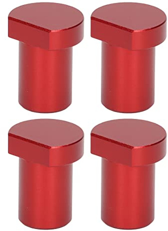 4 St Bänkhundar, Bordsgränsblock för Träbearbetning med 20 Mm / 0,8 Tum Diameter, Multifunktionella Arbetsbänkspinnar Bromsstopp, för Fixering och Begränsning Av Träskivor på(Röd)