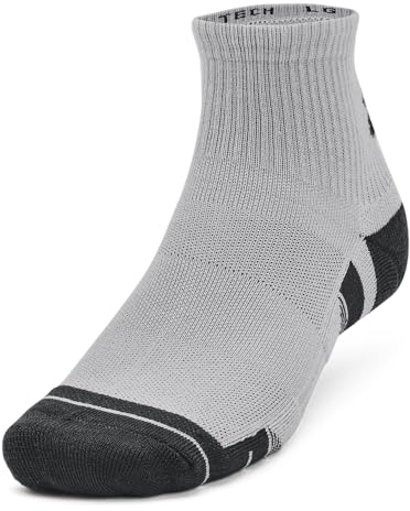 Under Armour Unisex UA Performance Tech 3pk Qtr, funktionale Sportsocken, knöchelhohe Kompressionssocken mit Mittelfußstütze im 3er-Pack