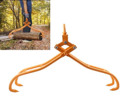ECUTEE Alicates de madera para troncos de hasta 36 pulgadas, 914 mm, 1500 kg de fuerza de tracción, pinzas para madera, con 4 mandriles de sujeción, alicates forestales