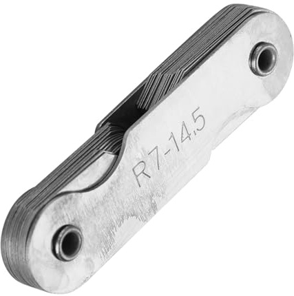Medidor de Filete de Radio, Herramienta de Medición de Acero Inoxidable para Maquinistas y Trabajadores (R7-14.5MM)