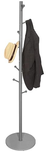 URBNLIVING Freestanding Coat Rack Stand with 8 Hooks - Tree Branch Style Hanger with Sturdy 40cm MDF Base - 174cm Tall Hallway Organizer for Coats Hats Scarves - Easy Assembly
