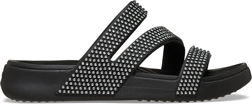 Crocs Women's Getaway Strappy Sandals, Black Gems, 10