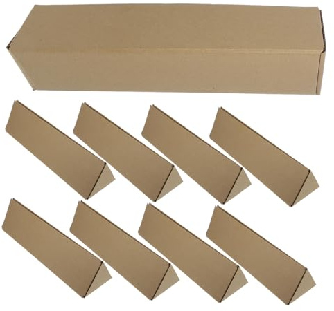 Cabilock 10pezzi Tubo di Carta per Spedizione Scatola di Spedizione Triangolare Tubo di Stoccaggio per Disegno Scatola di Imballaggio in Carta Kraft Leggero e Portatile e Opere d Arte
