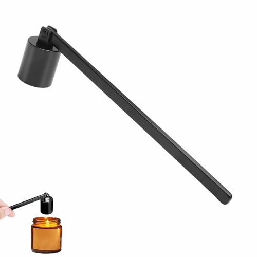 Éteignoir à Bougie Extincteur Bougie avec Long Manche en Acier Inoxydable Outil de Bougie pour Éteindre Les Bougies en Toute Sécurité(Noir)
