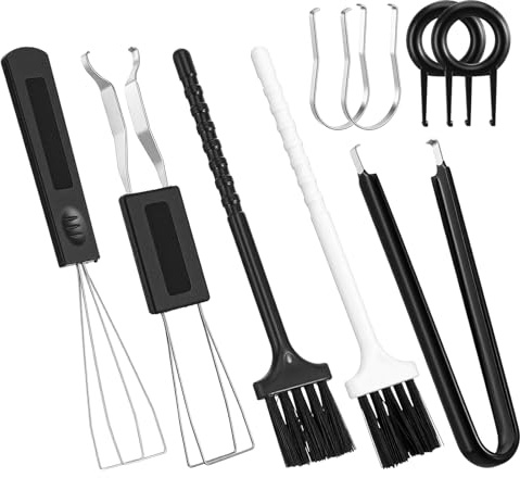 Bruislard Keycap Puller, 9Pcs Keyboard Switch Puller Keycap Remover with Keyboards Cleaning Brush Multifunctional Key Cap Removal Tool for Mechanical Keyboard