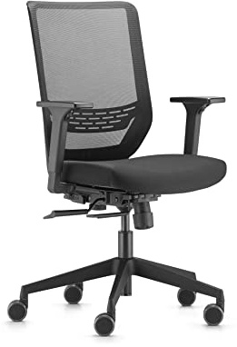 Trendoffice to-sync mesh task black | SC 9242 | hohe Netz-Rückenlehne | Synchron-Mechanik, 3-fach arretierbar | Höhen- und breitenverstellbare Armlehnen | by Dauphin
