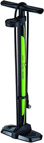 P4B | Fahrrad Standpumpe für Ihr FATBIKE/RENNRAD | DREHBAREM DUAL Manometer | 2 IN 1 Funktion = Hochvolumen- und Hochdruckanzeige mit max. 160 psi / 11 bar | Clever Valve Pumpenkopf für AV und FV