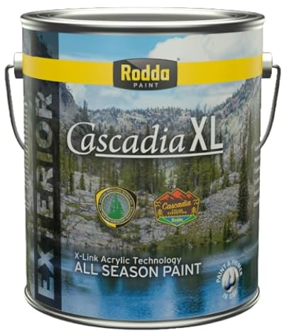 Rodda Paint CASCADIA XL Exterior Satin All Seasons Paint & Primer in One, 1-Gallon, Chocolate Raspberry