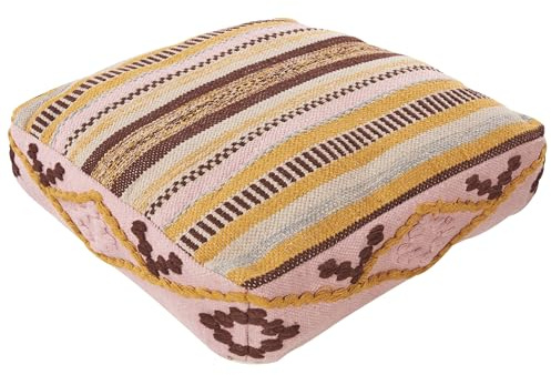 Beliani Bodenkissen bunt Baumwolle mit geometrischem Muster 60 x 60 x 12 cm Maple
