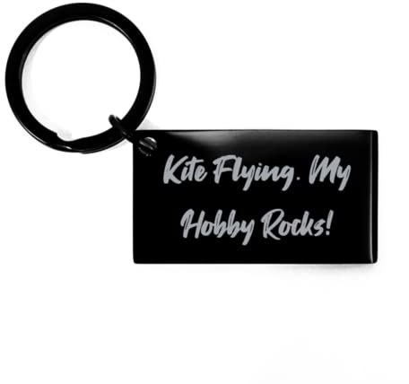 New Kite Flying Gifts, Kite Flying. My Hobby Rocks!, Kite Flying Keychain from Friends, Sky, Wind, Outdoors, Recreation, Sporting Goods