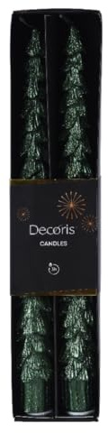 Selezione Cartoleria Varzi Dal 1956 Set Di 2 Candele Natalizie Luccicanti