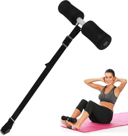 Nordic Hamstring Curl Strap,Ausili Per Addominali Portatili,Hamstring Strap Belt Regolabile,Attrezzatura Per Fitness Portatile,Barra Per Addominali su Porta Per Viaggi in Ufficio a Casa-Nero