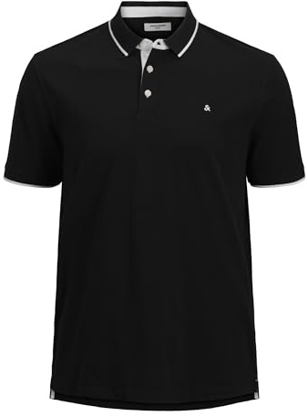 JACK & JONES Jjepaulos Polo Ss Noos Pls Homme Jjepaulos Polo Ss Noos Pls, Noir, 4XL