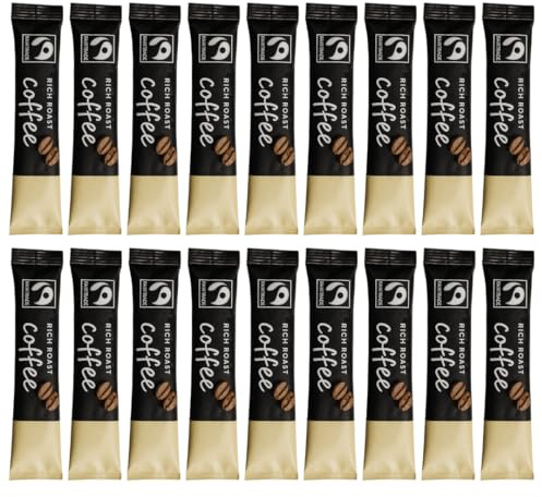 Fairtrade Rich Roast Instant Coffee Sachets 20 X 2G - Single-Serve Packs – Premium Instant Coffee – Convenient for Work, Travelling and On the Go
