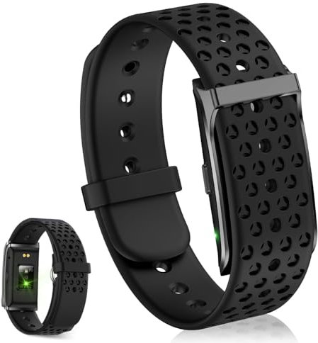 Orologio Fitness Sportivo Uomo Donna, 22g Ultraleggero Salute Senza Schermo Smartwatch, 24/7 Fitness Tracker Pressione Misurare, GPS Corsa Contapassi, 35 Giorni, Impermeabile 1ATM, Smart Band