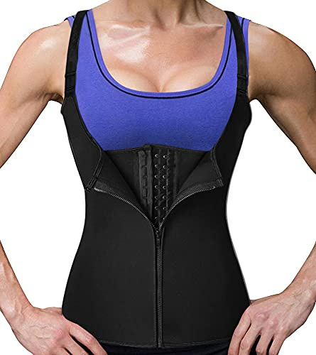 DownLTL Ceinture de Sudation Femme Gaine Abdominale Minceur Serre Taille Cincher Corset Amincissante Ventre Plat Débardeur pour Sport Fitness