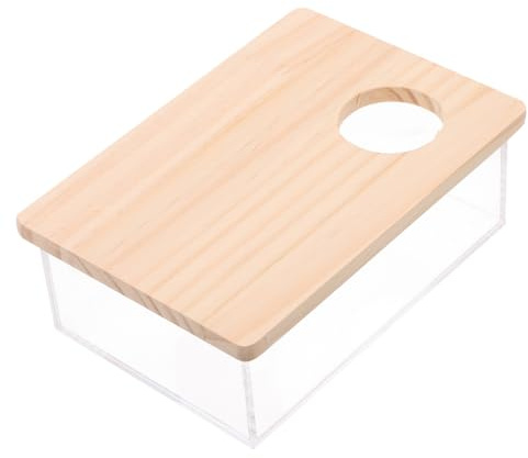 Toddmomy Hamster Bath Box Sand Bath Container for Gerbil Hamster Bathroom Cover for Small Animals
