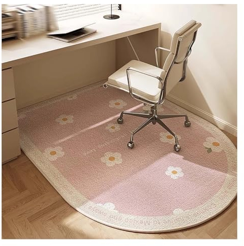 Tappetino per sedia da gioco, protezione per pavimento per sedie da ufficio e scrivania, tappeto e sedie a rotelle per computer, 120 x 100 cm, colore: rosa