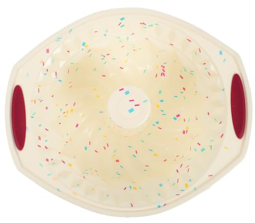 MOLUCKFU Stampo per Torta Savarin in Silicone Alimentare da 12 Pollici Teglia per Cottura Antiaderente Colorata per Dolci Fatti in Casa e Regali di Inaugurazione Casa