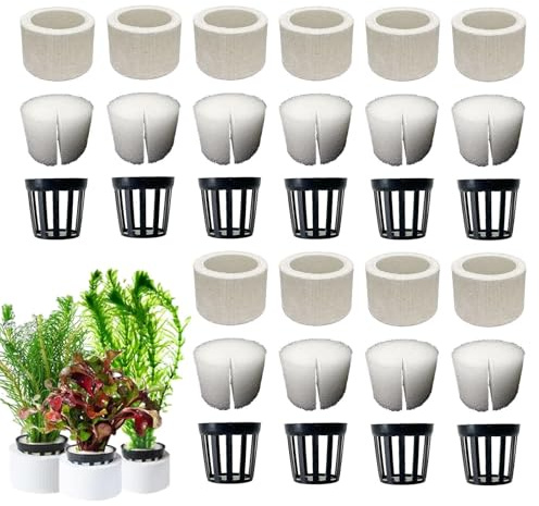 Generisch Juego de pesos para plantas de acuario de cerámica, 10/20 unidades de anillos para plantas acuáticas con cesta y evita que las plantas floten, duraderas, seguras