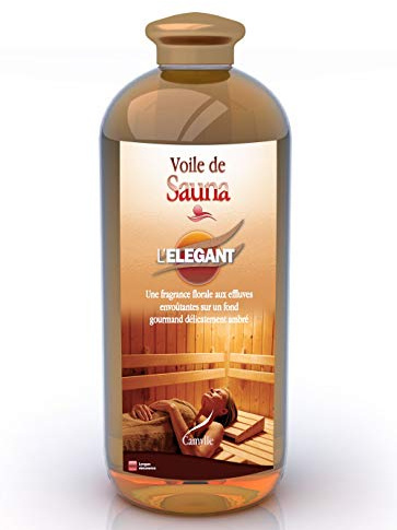 Camylle - Voile de Sauna L'Elégant - Fragrances à base d’Huiles Essentielles 100% Pures et Naturelles pour Sauna - Floral aux effluves envoutantes et délicatement ambrées - 1000ml