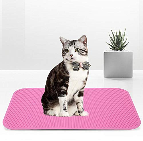 Pssopp Hundesalon rutschfeste Gummimatte Pflegetisch Trimmtisch Haustiermatte Gummimatte für Hund und Katze Salon Baden Training (Rosa)