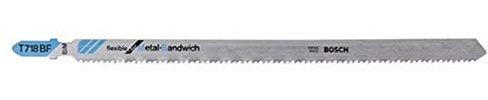 Bosch Professional 3x Stichsägeblatt T 718 BF Metal-Sandwich (für Metall-Sandwich-Paneelen, Zubehör Stichsäge)