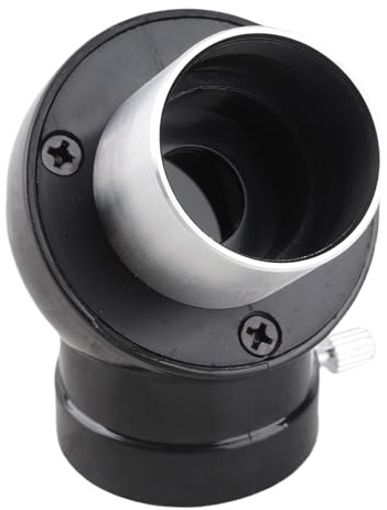 Bewinner Miroir Diagonal, 1.25 45 Degrés Prisme Diagonal Prisme Optique, Angle Rond Image Correcte Prisme Miroir Diagonal avec Housses Anti-poussière pour Télescope D'Astronomie