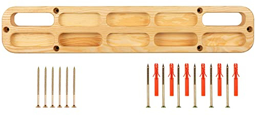 Wooden Portable Hangboard - Hangboard Rock Climbing - Hangboard Doorway Mount - Hand Strengthener Equipment for Training Finger - Hang Board for Climbing
