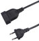 VIEVRE Rallonge fine, plate de 1,5 m, câble fin plat, 1,5 m, plat, noir
