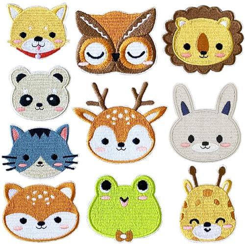 Xrten 10 Piezas Parche Termoadhesivo Infantil, Juego de Parches para Planchar, Parches Ropa Niños, Patch Sticker, para Prendas de Vestir, Chaquetas, Mochilas o Vaqueros
