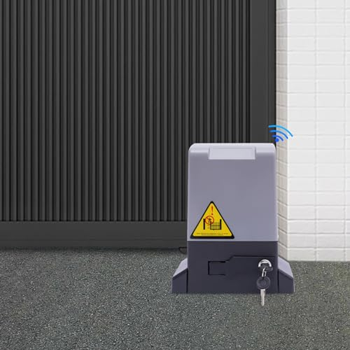 Schiebetorantrieb Set bis 1800kg /12m mit 2 Fernbedienungen Leiser Torantriebe für Hotel Fabrik Torantrieb Schiebetor