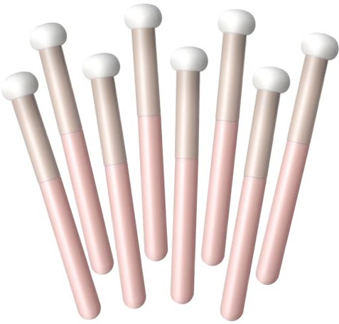 5 Pcs Mushroom Makeup Sponge Brush Applicators Concealer Brushes Round Head Brightening Brush Powder Puff With Handle Under Eye Beauty Brushes for Face Nose Eyelids Newbie Concealer