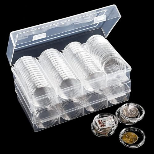 100 monete 27mm Album della Collezione di Monete può contenere Monete da Collezione Monete da Collezione Tasche Raccoglitore Monete Capsule Monete per Monete Speciali da Collezione Commemorative