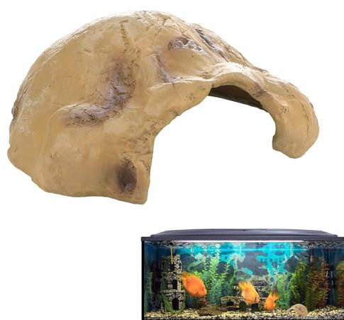 Reptilienversteck | Natürliche Reptilienversteck-Felshöhle - Aquarium-Versteck-Ornament für Schildkröten, Garnelen, Reptilien, Eidechsen, Amphibien, Bartagamen