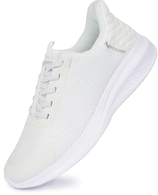 Aerosoft Scarpe sportive sportive da donna, comode, ortopediche, bianco, 39 EU